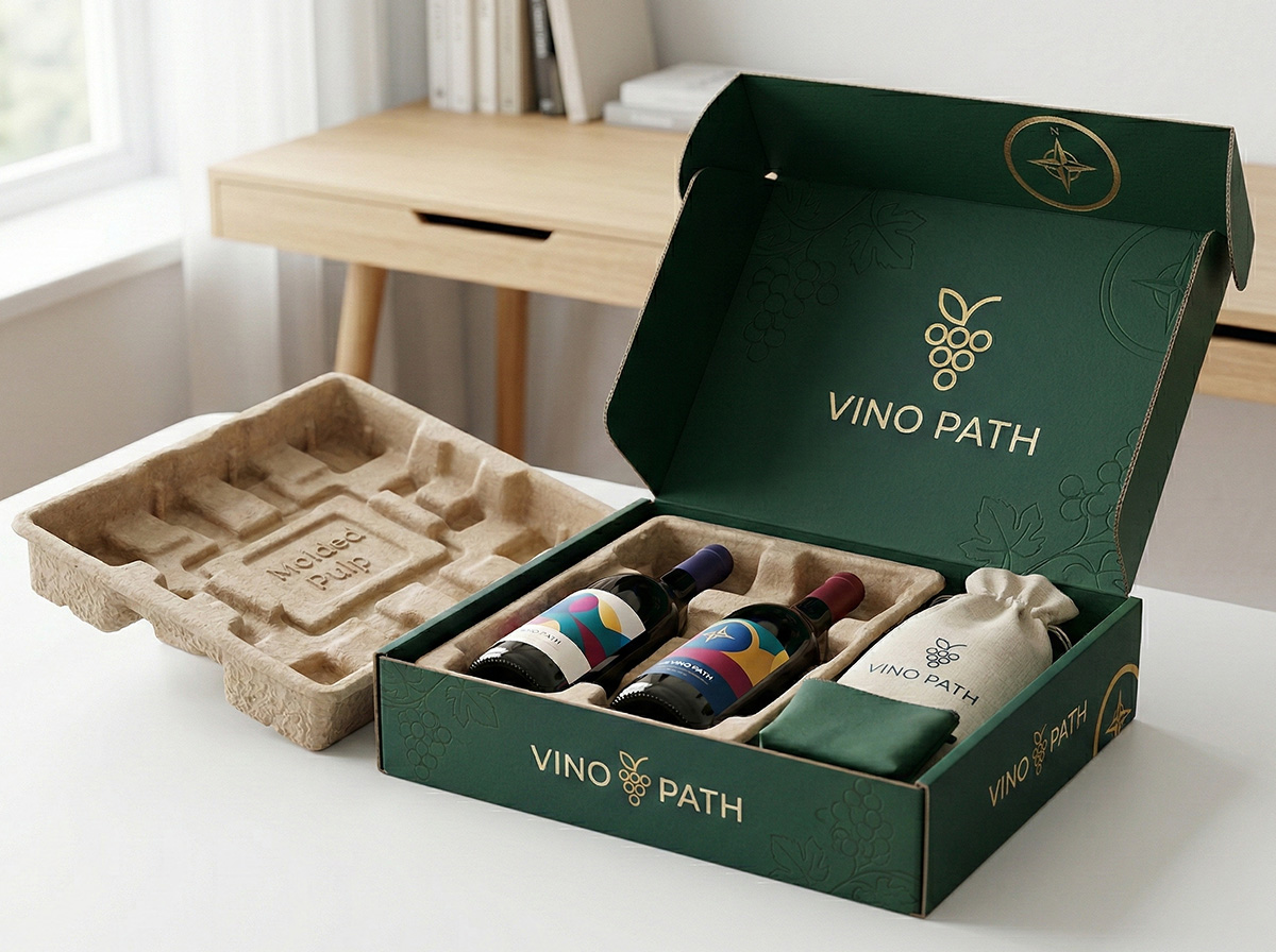 Wine Bottle Pulp Shipper