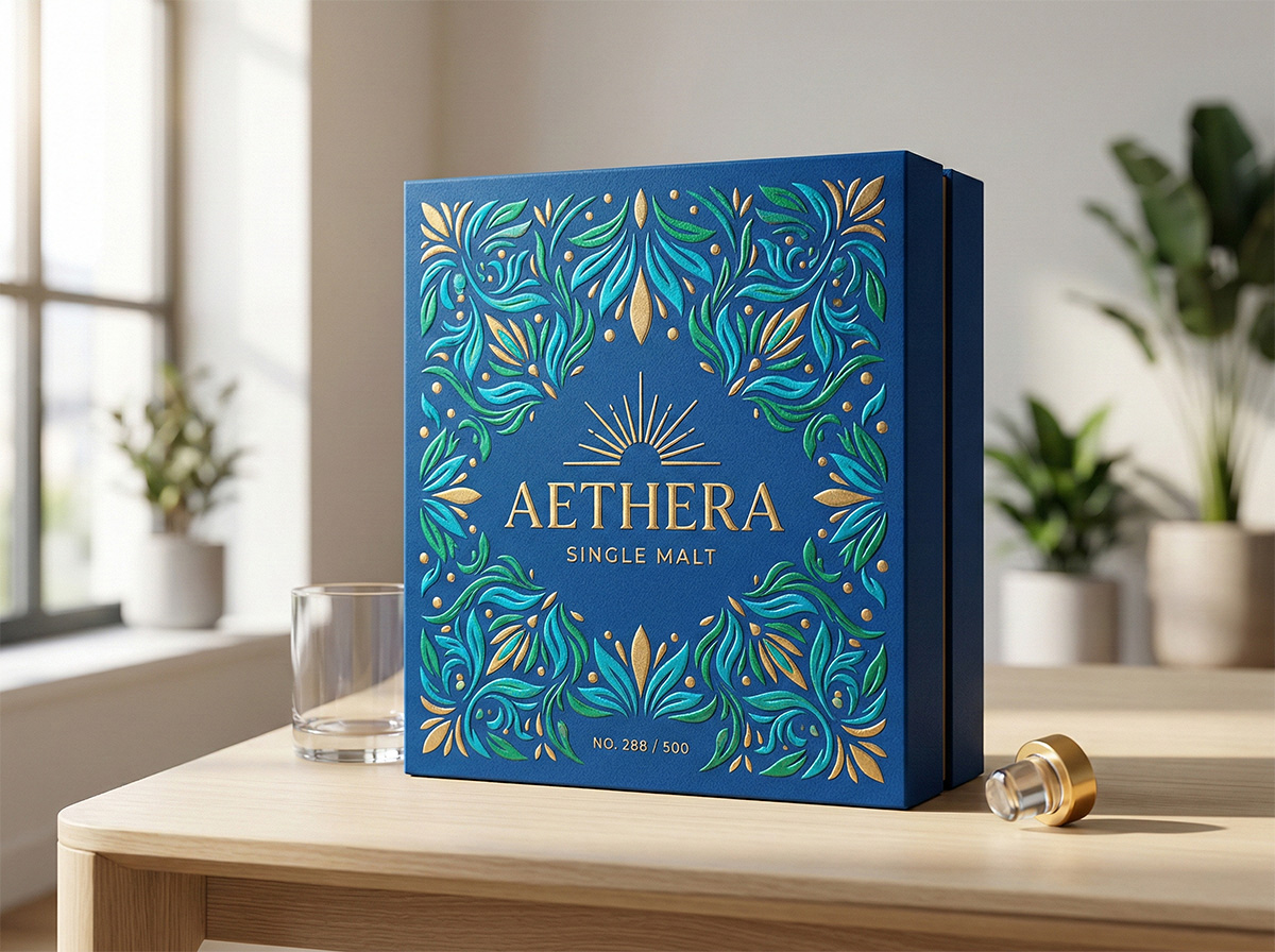 Two-Piece Lift-Off Whiskey Box